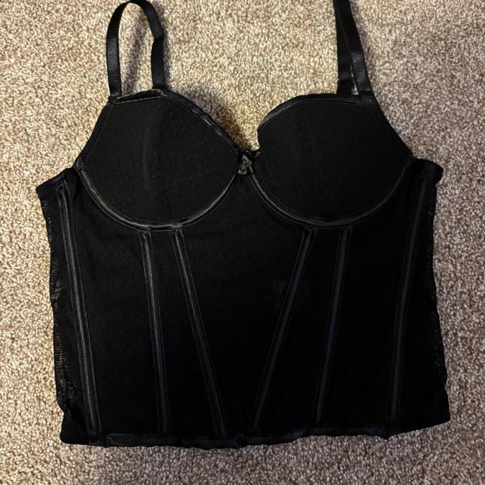 Black rampage corset top gothic